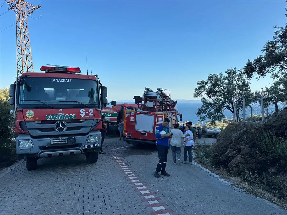 Ayvacık'ta Zeytinlik Yangını Söndürüldü