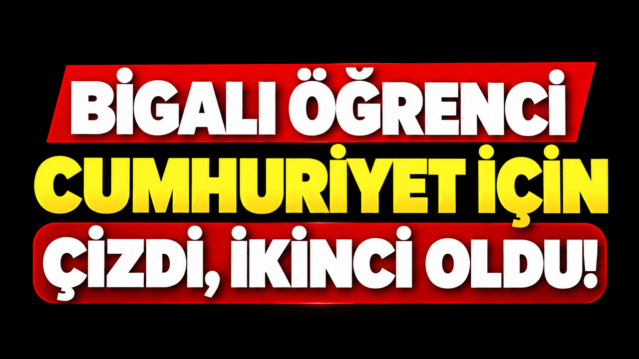 Biga Öğrencisi Cumhuriyet Bayramı'nda İkinci Ödül Aldı