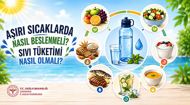AŞIRI SICAKLARDA BESLENMEYE VE SIVI TÜKETİMİNE DİKKAT!