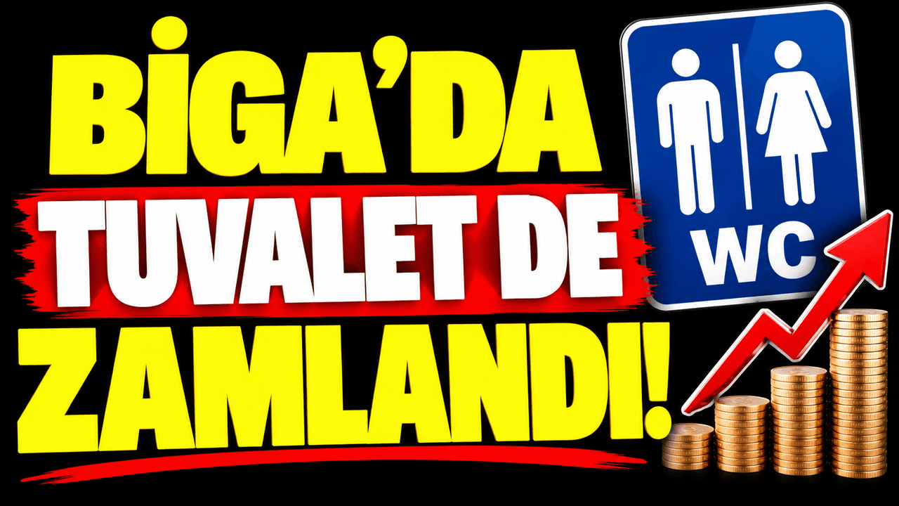 Biga’da tuvalet de zamlandı!