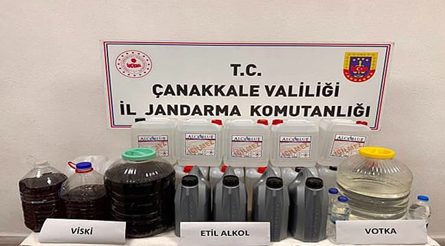 Çanakkale’de Jandarma Kaçak Alkol ve Kazı Malzemesi Operasyonu Gerçekleştirdi