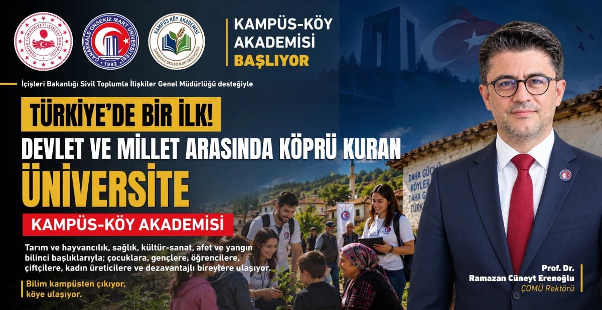 ÇOMÜ’nün Kampüs‑Köy Akademisi Çanakkale’de Köylere Yeni Bir Köprü Kuruyor