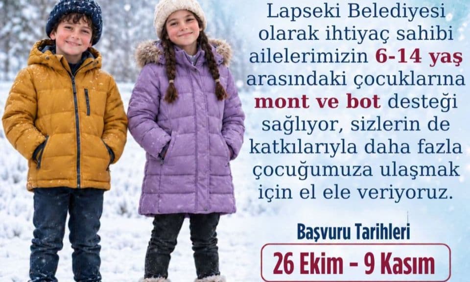 Lapseki’de Çocuklara Kış Desteği Başladı