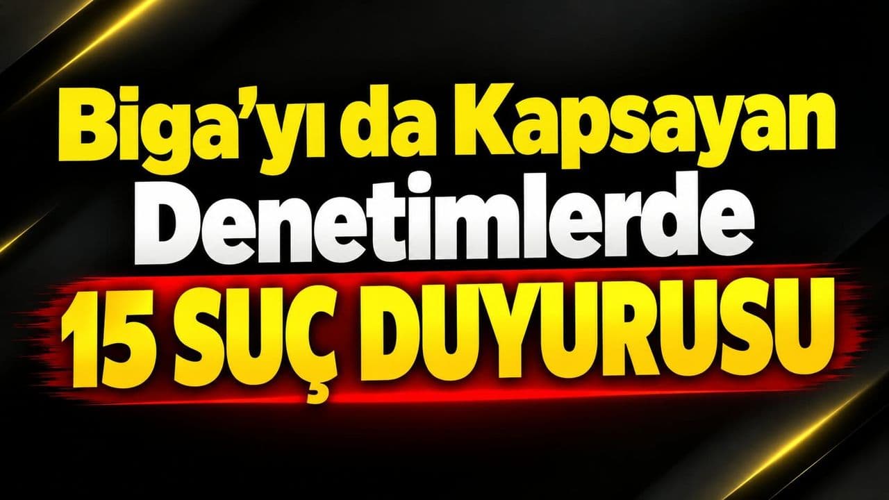 Biga’yı da Kapsayan Denetimlerde 15 Suç Duyurusu