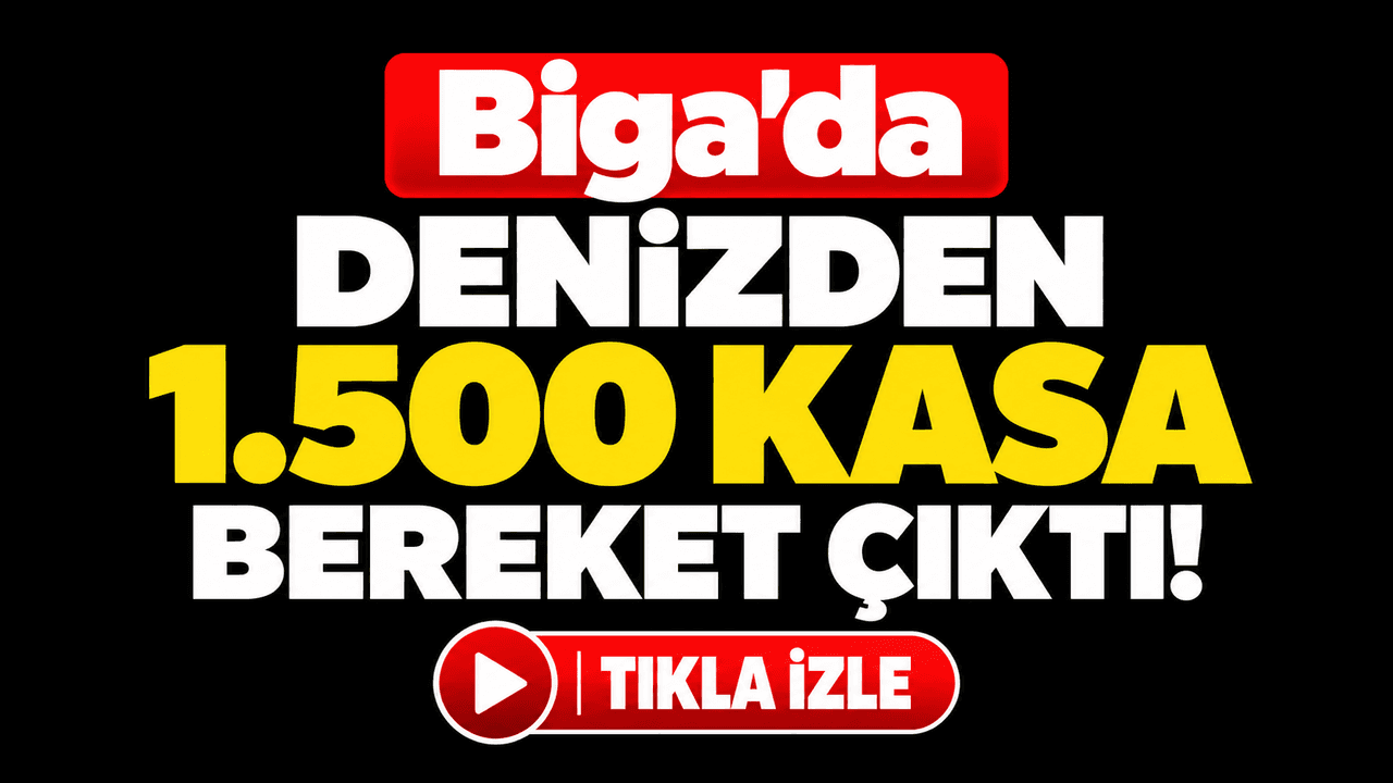 Denizden 1.500 kasa bereket çıktı Biga’da