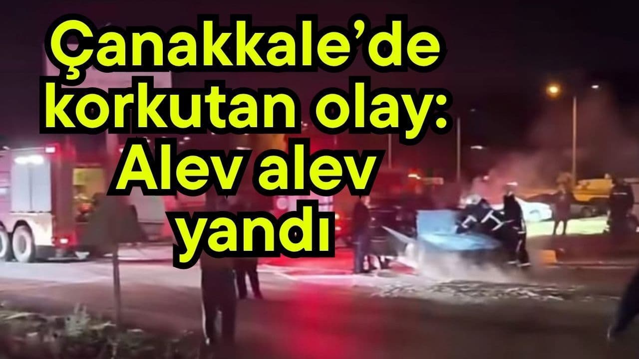 Çanakkale’de Tepeköy’de Otomobil Yangını: İtfaiye Hızlı Müdahale Etti