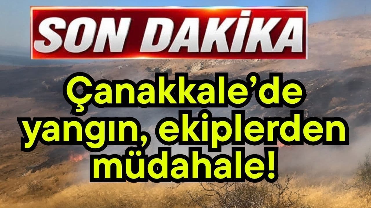 Çanakkale’de Göztepe’de Otluk Yangın Kontrol Altına Alındı