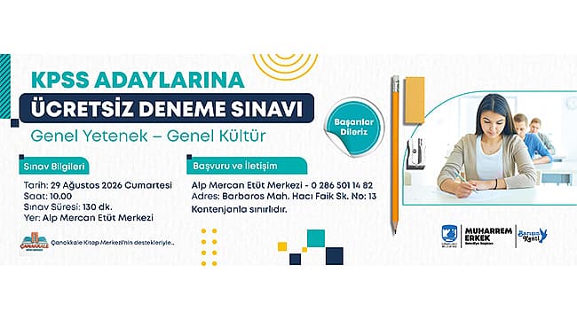Çanakkale Belediyesi, KPSS Adaylarına Ücretsiz Deneme Sınavı İmkanı Sunuyor