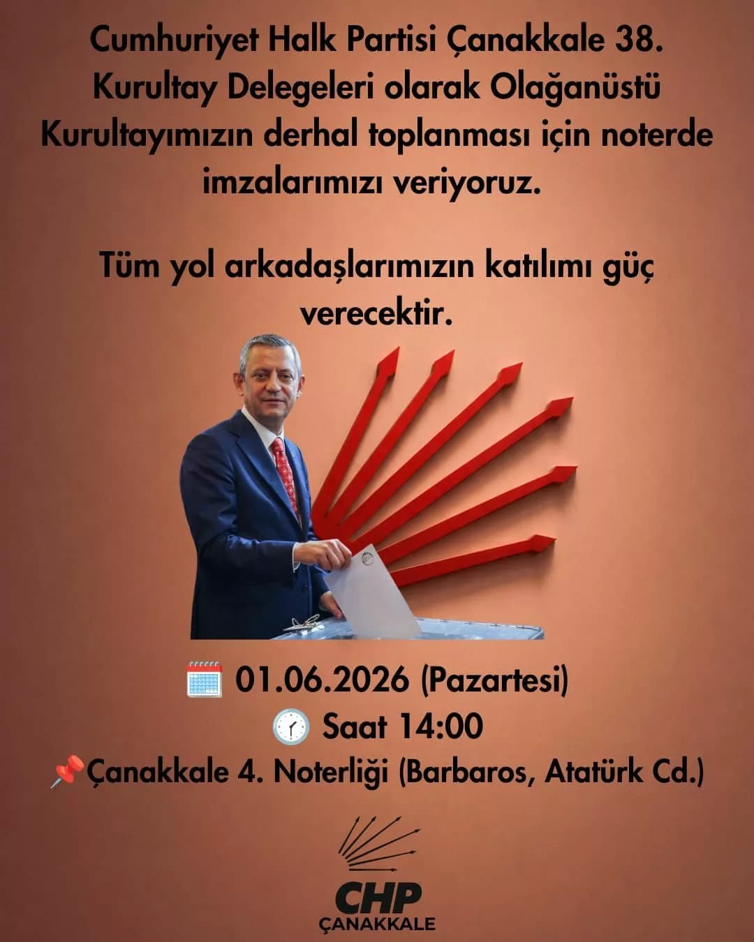 Kurultay için Delegeler İmza Verecek