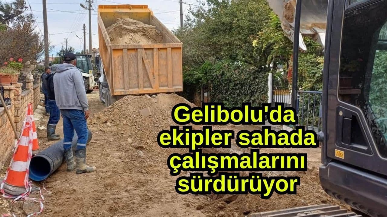 Gelibolu’da Belediye Ekipleri Altyapı ve Yeşil Alan Çalışmalarını Sürdürüyor