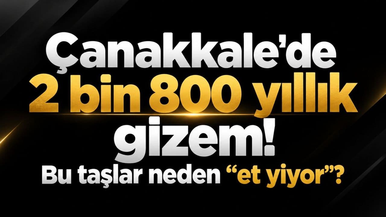 2 bin 800 yıllık gizem! Bu taşlar neden “et yiyor”? Çanakkale’de