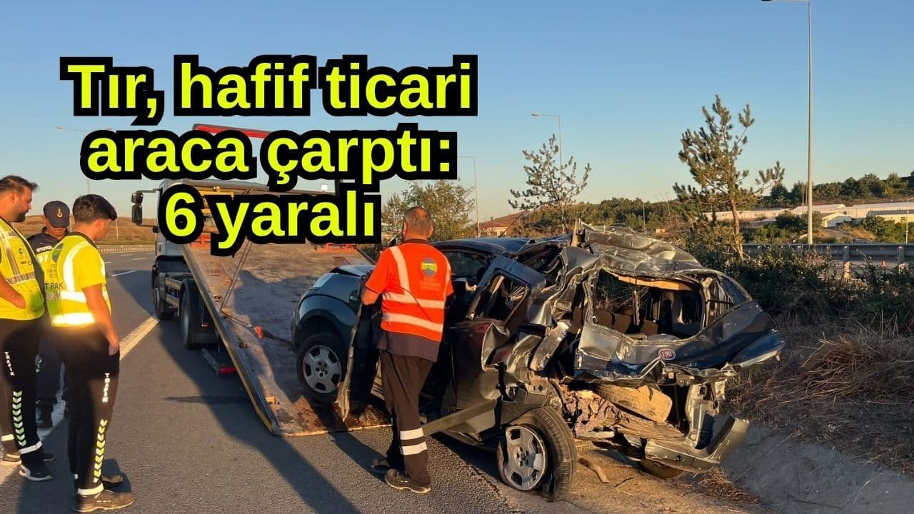 Çanakkale'de Tır Hafif Ticari Araca Çarptı: 6 Yaralı (Video)