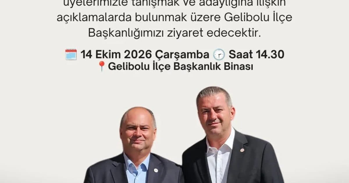Ergun, Gelibolu’da Üyelerle Buluşacak