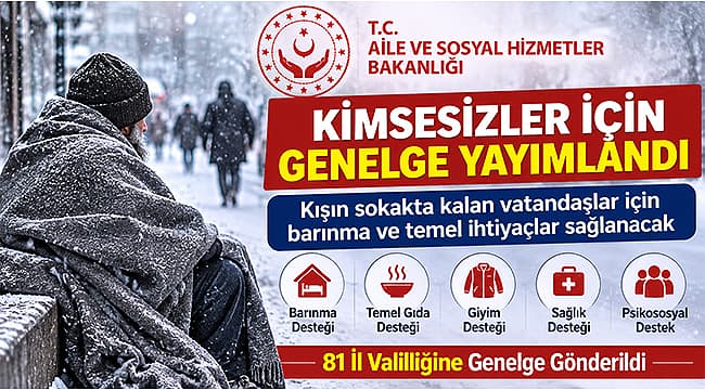 Çanakkale'de Kimsesizlere Kış Barınma ve Yardım Genelgesi