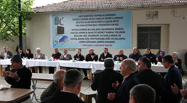 YENİCE ÇAKIR KÖYÜ'NDE ANLAMLI DAYANIŞMA: TIBBİ CİHAZLAR HASTANEYE BAĞIŞLANDI