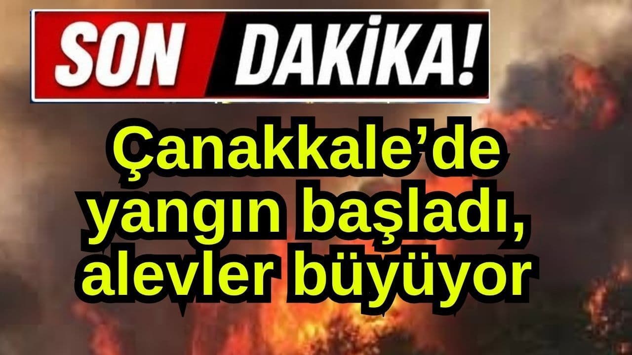 Çanakkale’de yangın alarmı: Alevler hızla yayılıyor