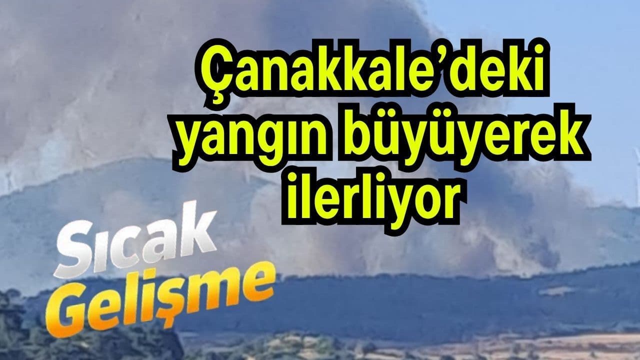 Çanakkale’deki yangın büyüyerek ilerliyor