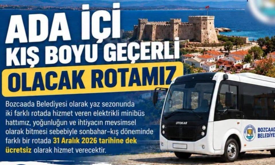 Bozcaada’da Kış Ulaşım Rotası Belirleniyor – Ücretsiz Servis