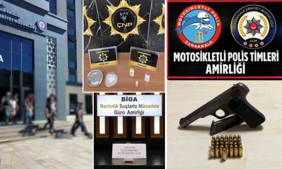 6 aranan şahıs tutuklanarak cezaevine gönderildi Çanakkale'de