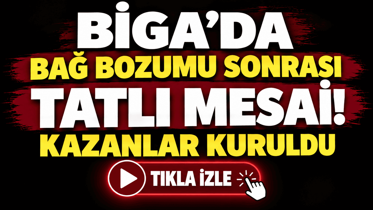 Bağ bozumu sonrası tatlı mesai! Kazanlar kuruldu Biga’da