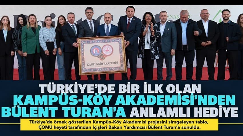 Kampüs‑Köy Akademisi'nden Bülent Turan'a Anlamlı Teşekkür