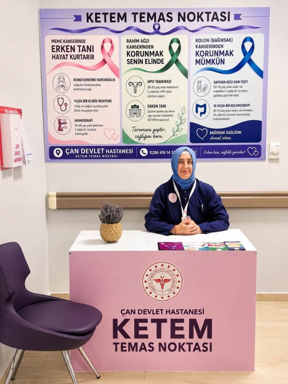 Çan Devlet Hastanesi’nde KETEM Temas Noktası Hizmete Girdi