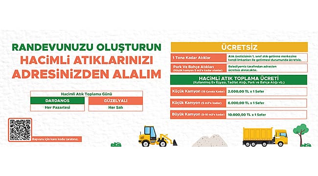 HACİMLİ ATIKLARDA RANDEVULU SİSTEM UYGULAMASI SÜRÜYOR