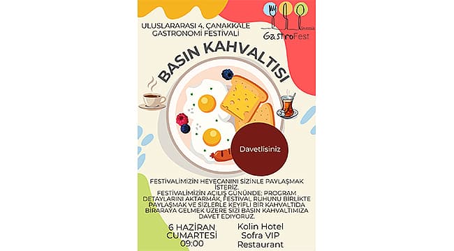ULUSLARARASI ÇANAKKALE GASTRONOMİ FESTİVALİ İÇİN GERİ SAYIM BAŞLADI