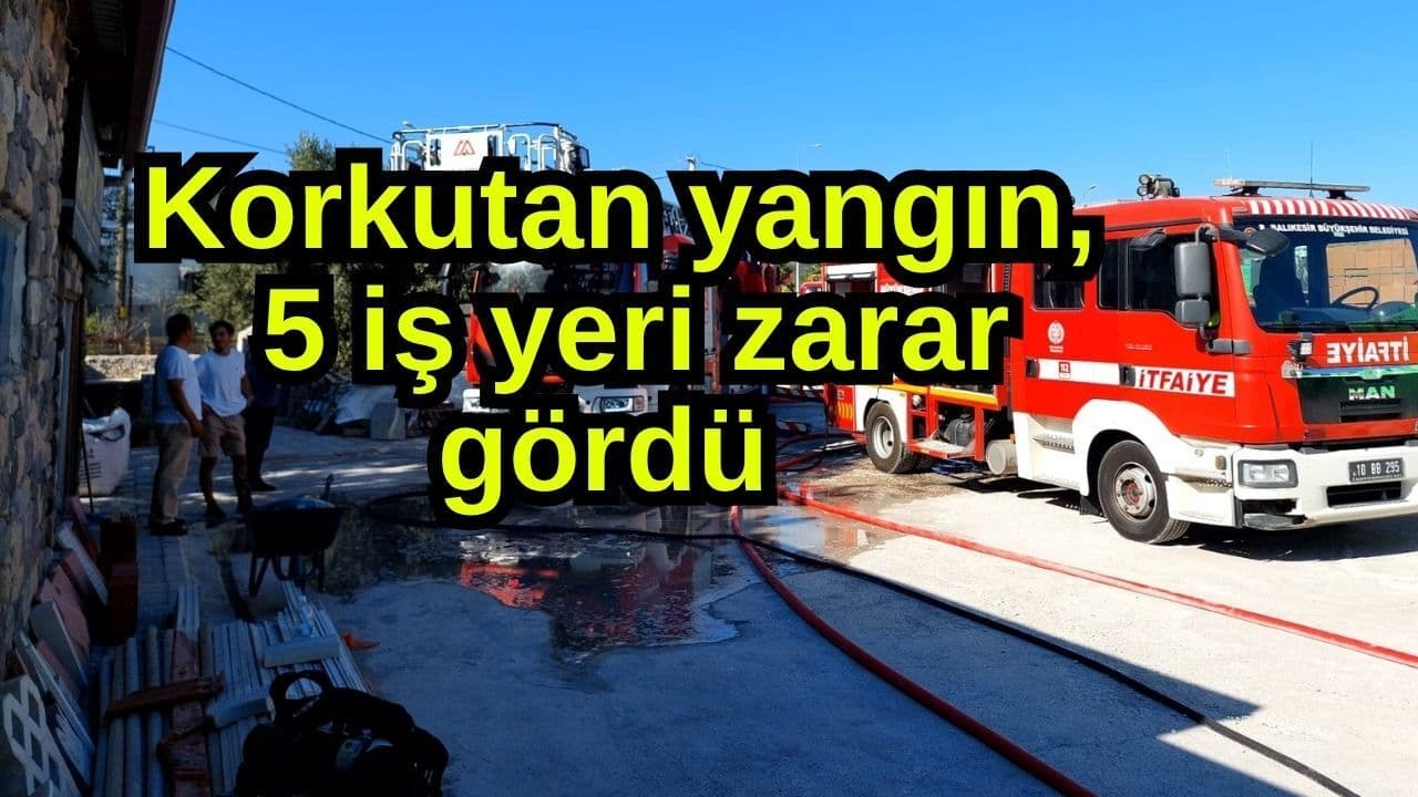 Canakkale'de Yangın: 5 İş Yeri Hasar Gördü – Detaylar