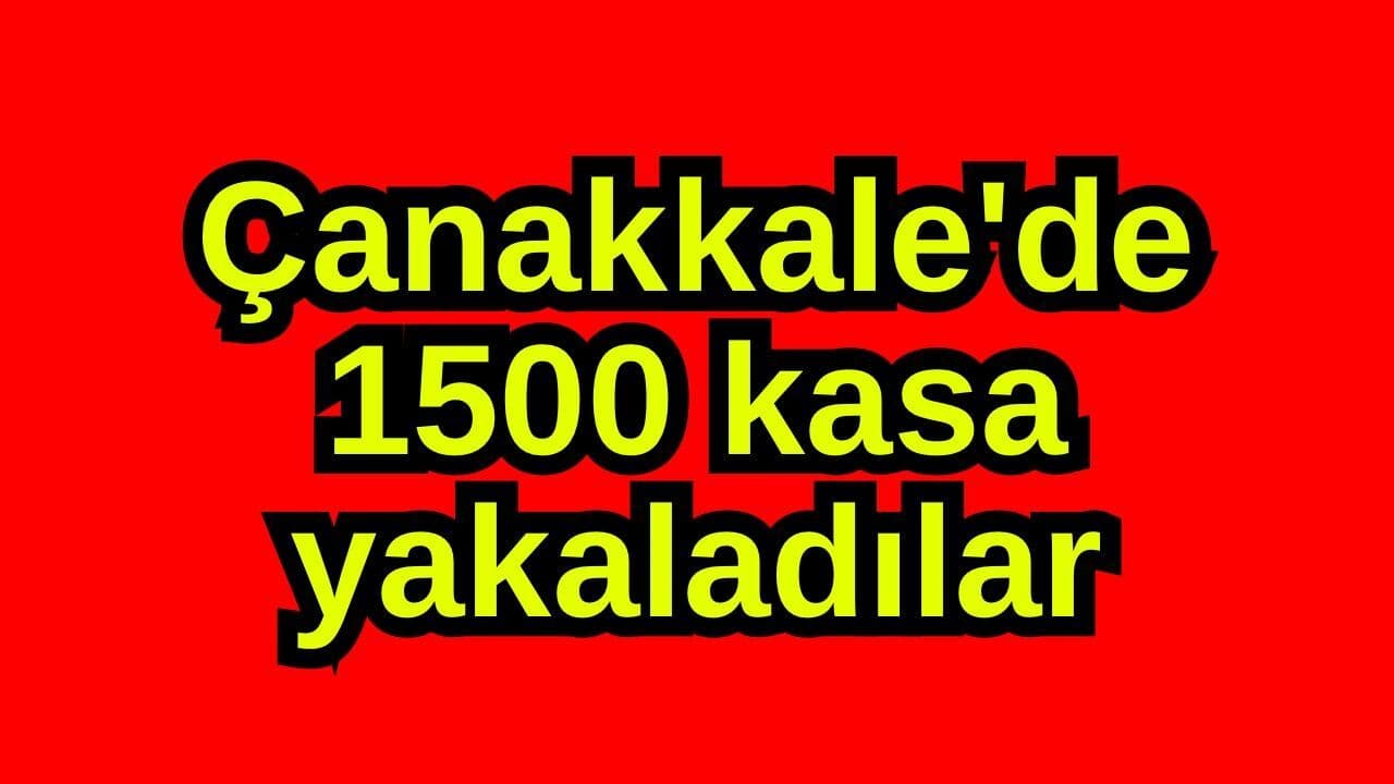 1500 kasa yakaladılar Çanakkale'de