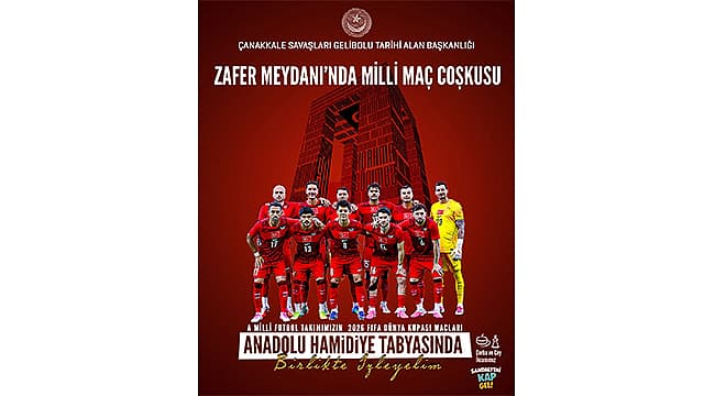 MİLLİ MAÇ HEYECANI ZAFER MEYDANI'NDA DEV EKRANDA