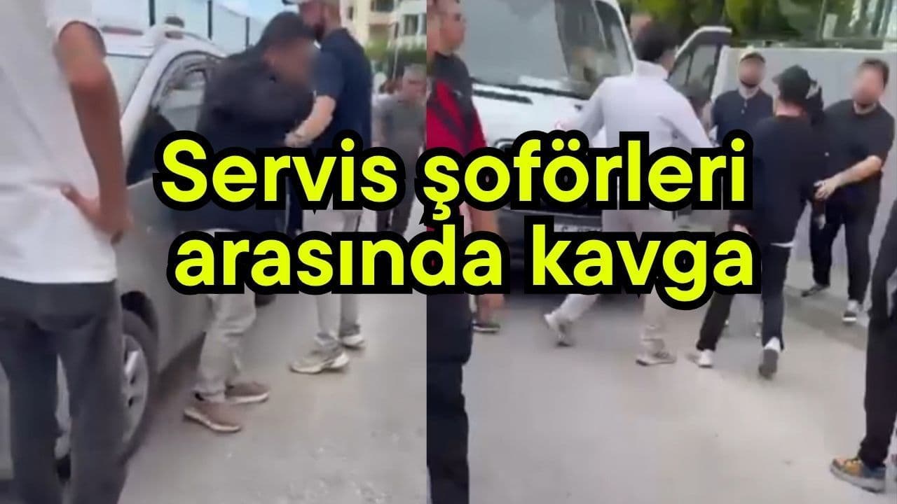 Okul Önünde Akıl Almaz Görüntüler: Servis Şoförleri Kavgası Velileri Tedirgin Etti