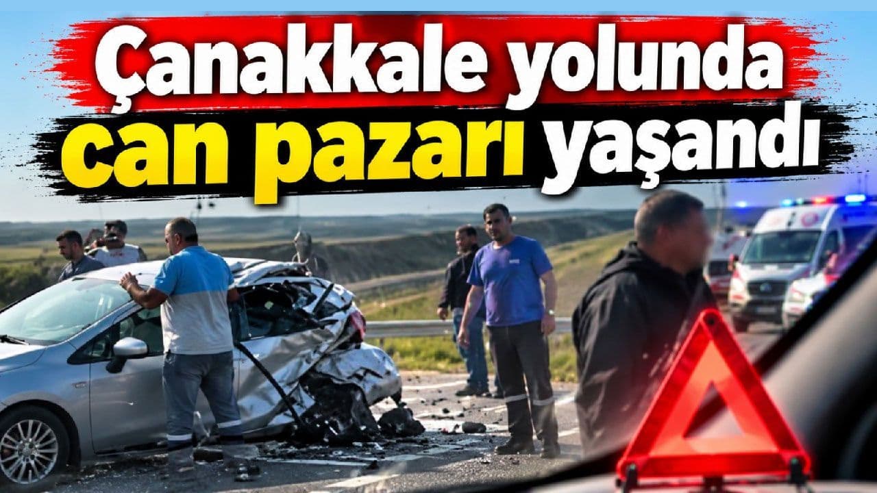 Çanakkale‑Bandırma Karayolunda 3 Yaralıyla Sonuçlanan Trafik Kazası (Video)