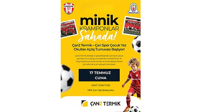 ÇAN2 TERMİK'TEN MİNİK SPORCULARA 4. YIL DESTEĞİ