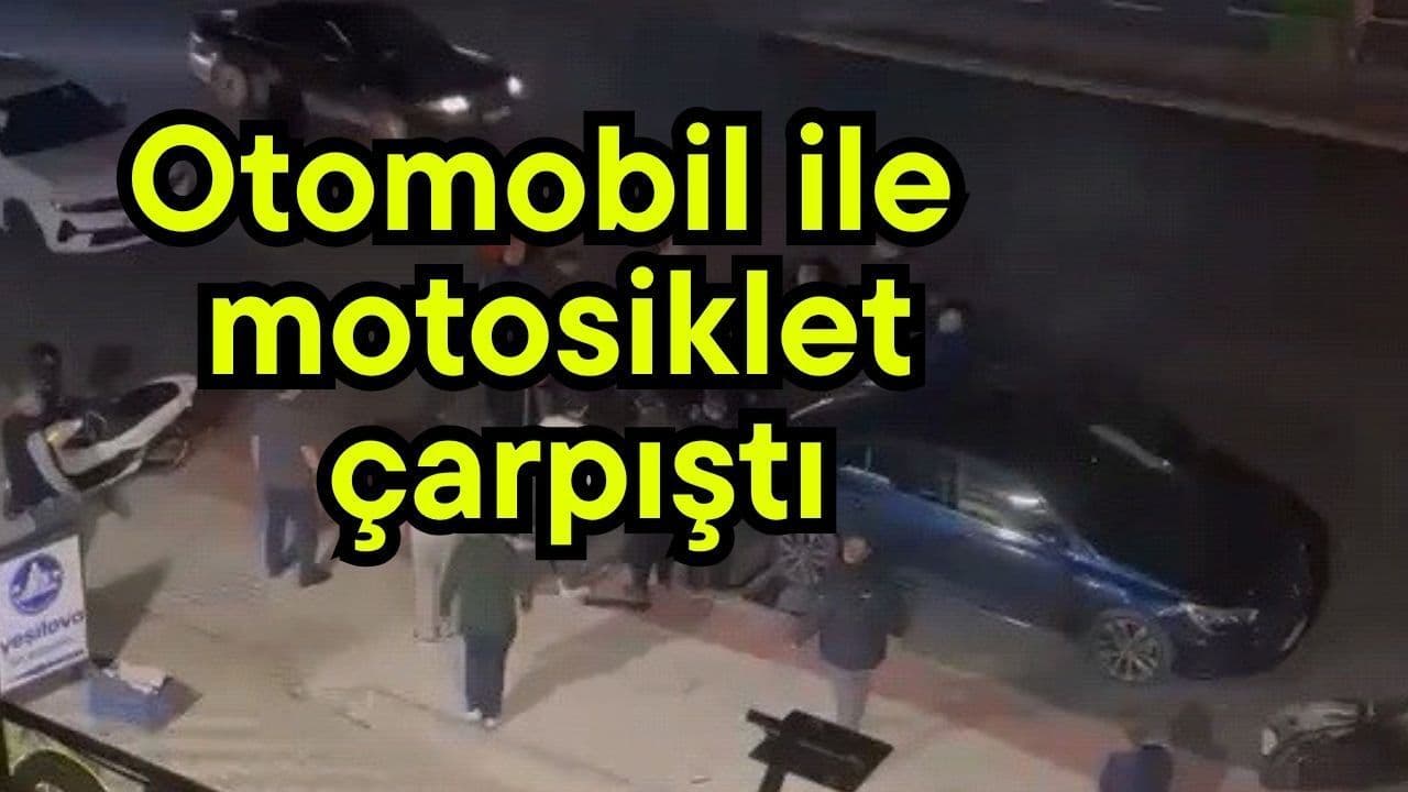 Ertuğrulgazi Mahallesi'nde Gece Yarısı Trafik Kazası: Otomobil ve Motosiklet Çarpıştı