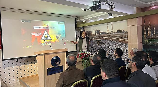 BAYRAMİÇ'TE ORMAN YANGINLARINA KARŞI FARKINDALIK TOPLANTISI GERÇEKLEŞTİRİLDİ