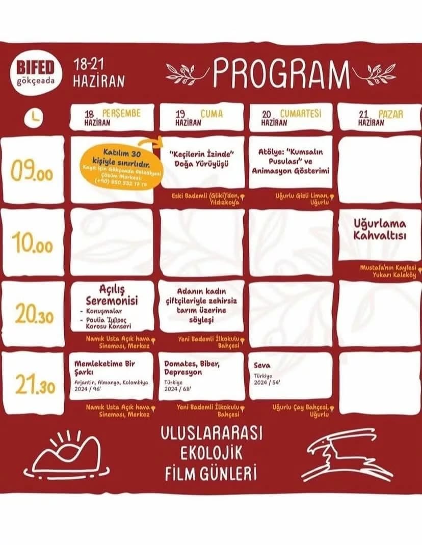Gökçeada'da BIFED ile Ekolojik Film Günleri Başlıyor