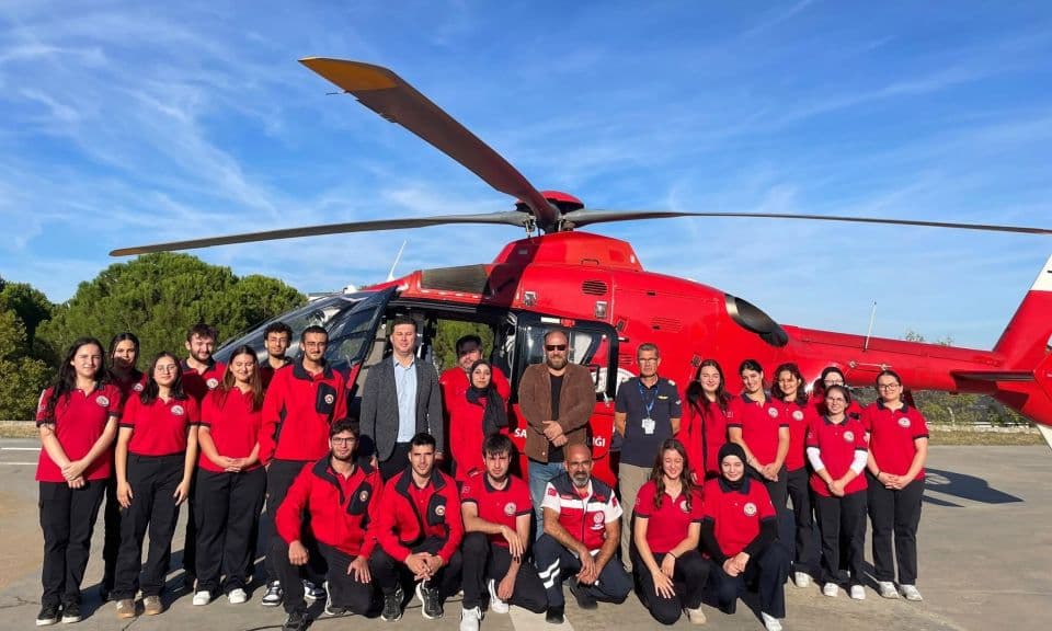 Çanakkale Hava 17 Helikopter Ambulansı ÇOMÜ Öğrencilerine Özel Eğitim Verdi