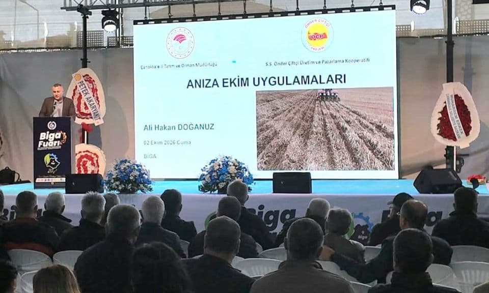 Biga Fuarı’nda anıza ekim eğitimi