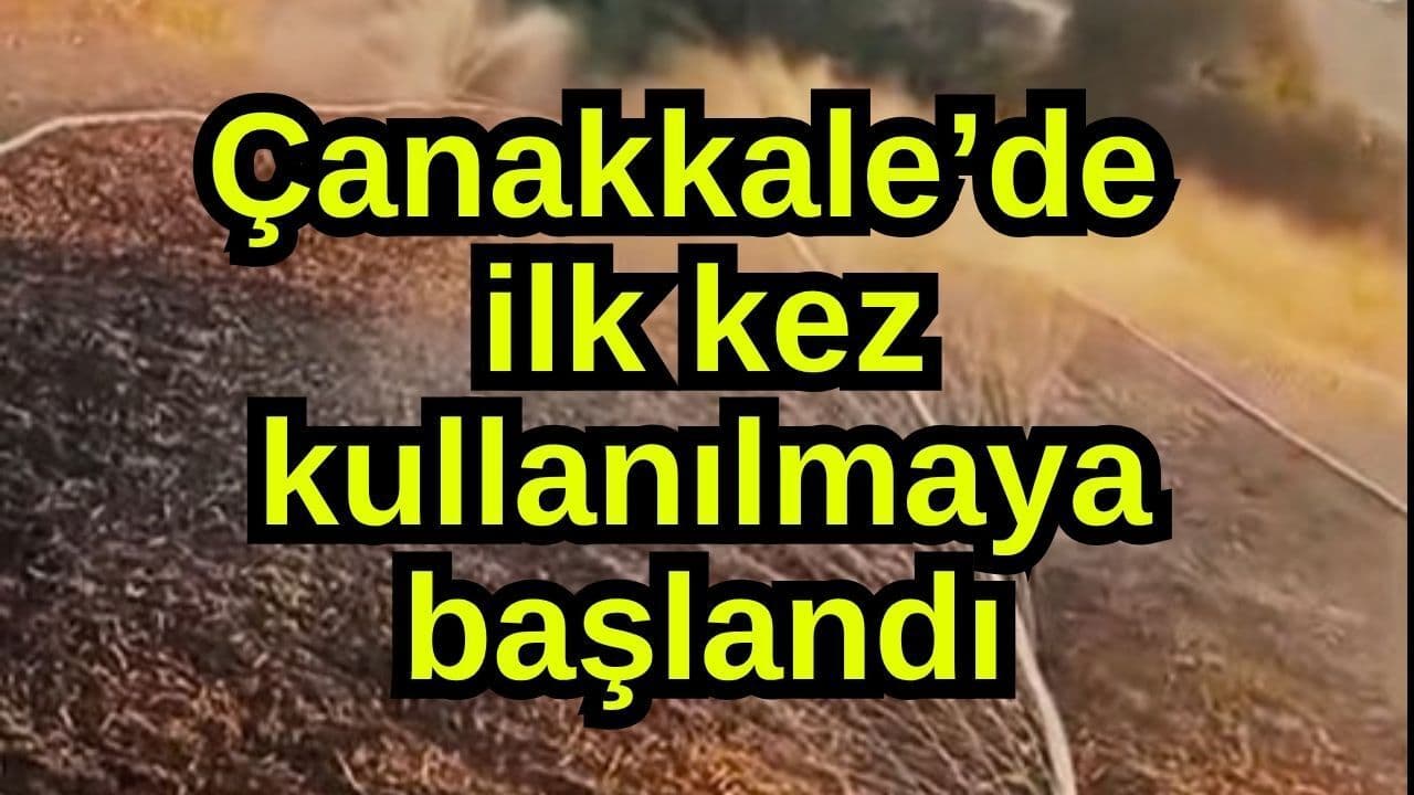 Çanakkale’de Hacıpehlivan Köyü’nde Sprey Sulama Sistemi İlk Kez Kullanıldı