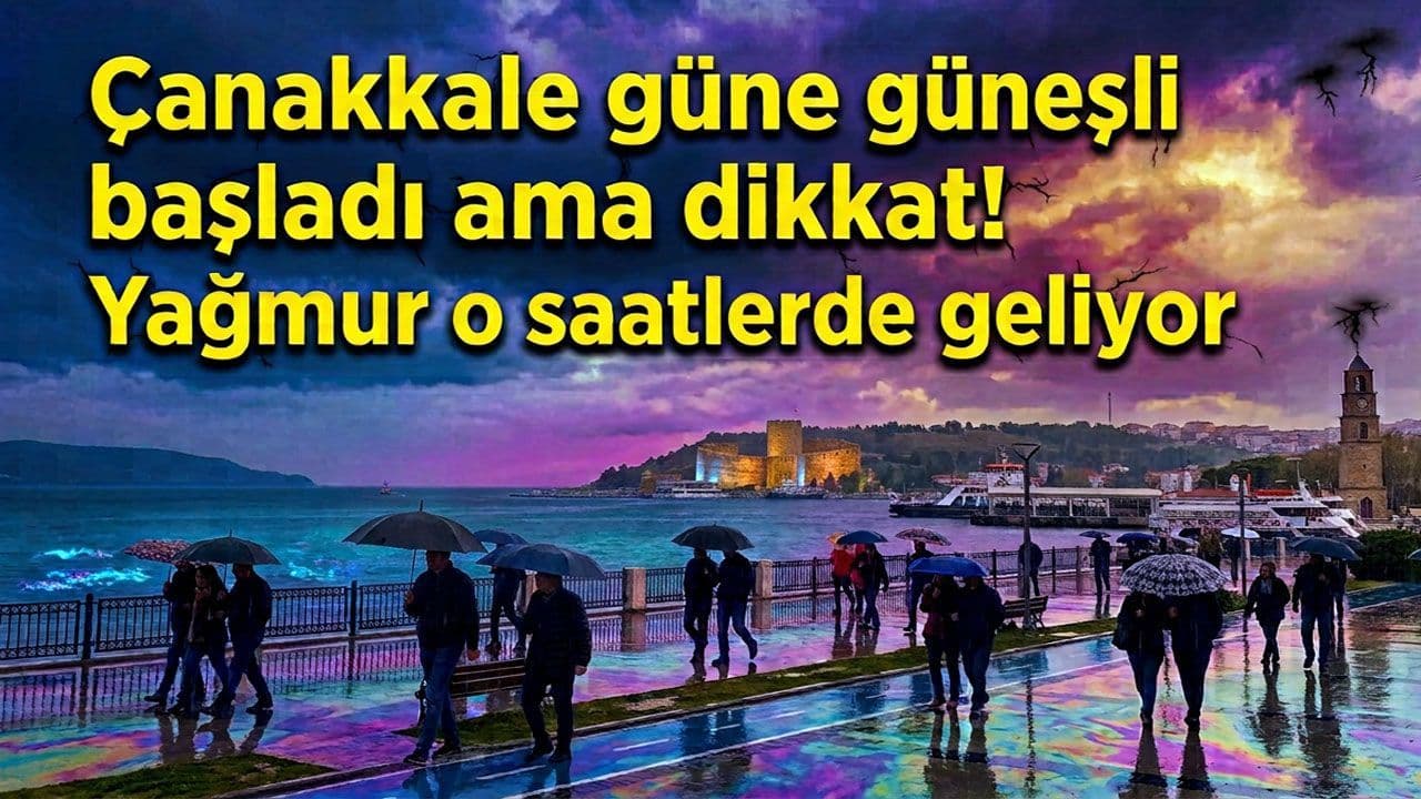 Çanakkale’de 16 Ekim Cuma Hava Durumu: Güneşli Başlangıç, Öğleden Sonra Sağanak