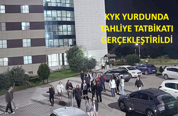 Kız Yurdunda Tahliye Tatbikatı Gerçekleştirildi